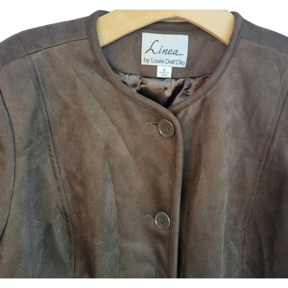Linea by Louis Dell’Olio Women's vintage Brown Suede Jacket - size 8 - Picture 2 of 8